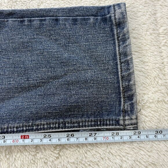 Stitches and Rivets Denim Pre-Faded Jeans Mens 34x30 Straight Leg Slim Stitch's - Picture 10 of 11